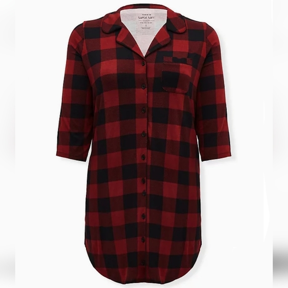 Torrid Button Up Sleep Shirt - Picture 4 of 6
